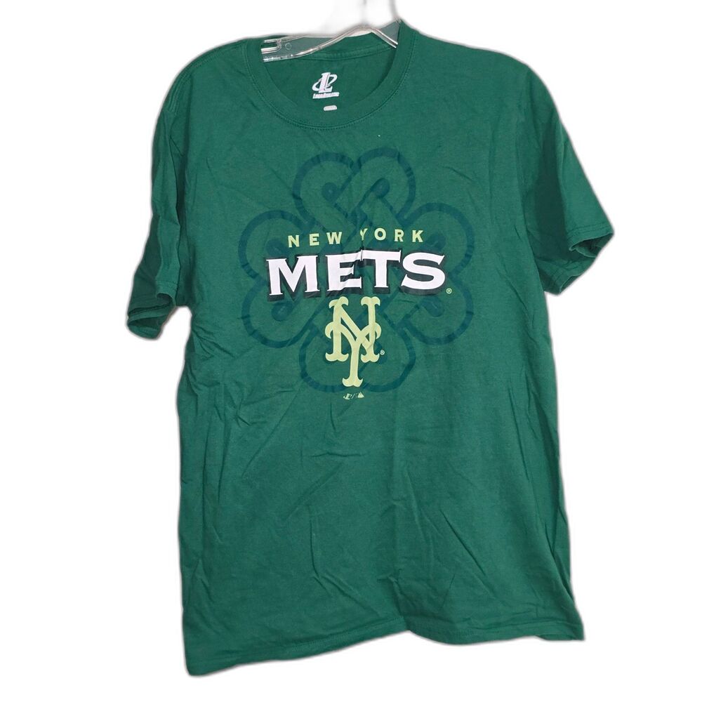 New York Mets T-shirt-Mens-Green-Size Medium